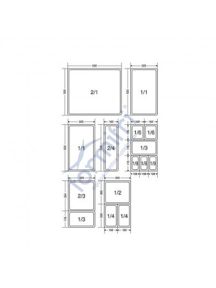 Recipiente / Container GN 1/1*100mm Inox