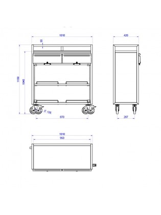 Carro de Serviço Aberto - Transporte de Exterior