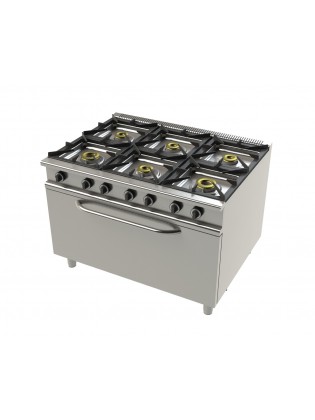 Fogão De 6 Queimadores E  Forno Maxi - Gás - Junex - 900