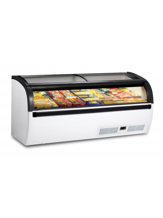 Arca Congeladora Com Tampa de Correr - Vidro Frente e Lateral - Ilha Horizontal - 2000*800*940mm - 712 Litros