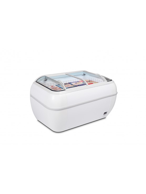 Arca Congeladora Dupla Com Tampa de Vidro Curva de Correr - Horizontal - Ilha - 1470*811*902mm - 425 Litros - Topo