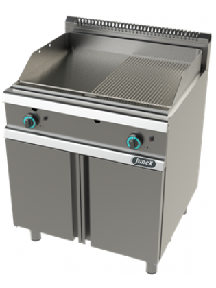 Fry Top/Placa de Grelhar Ranhurada com Móvel - Junex - Gás - 700