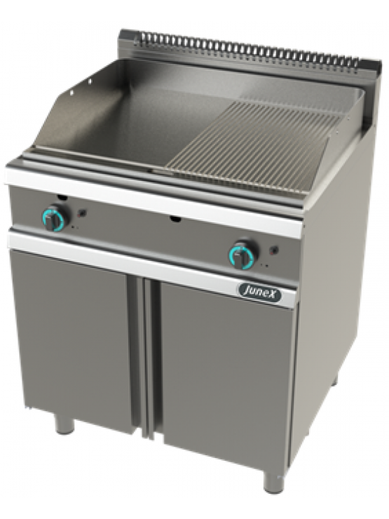 Fry Top/Placa de Grelhar Ranhurada com Móvel - Junex - Gás - 700