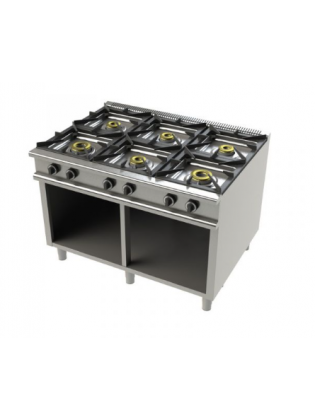 Fogão de 6 Queimadores com Móvel - Gás - Junex - 900