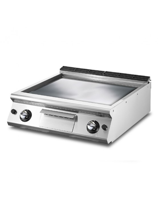 Fry Top Gás Placa Lisa - Chapa Cromada - Bancada - 700mm