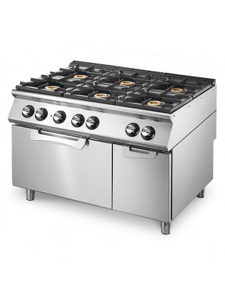 Fogão a Gás de 4 Queimadores e 1 Forno Elétrico GN 2/1 - Gás e Elétrico - 900mm