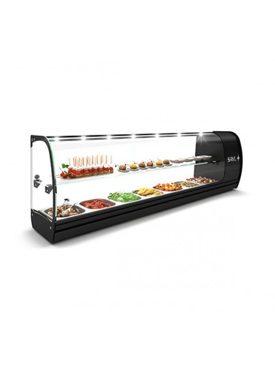 Vitrine de Sushi - Expositor Slim - 7*GN1/6 - 1350mm