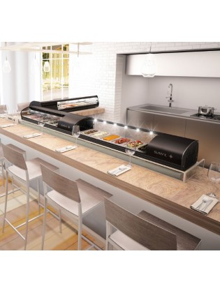 Vitrine de Sushi - Expositor - Cuba Plana - 1320mm