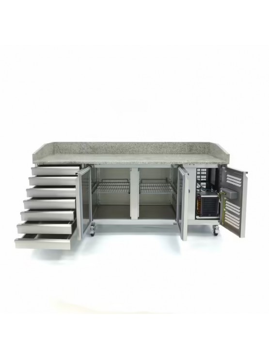 Bancada Frigorífica de Pizza com Tampo em Granito