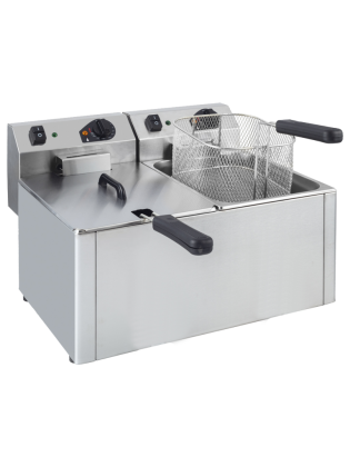 Fritadeira Elétrica de Bancada - 6,5 + 6,5 Litros