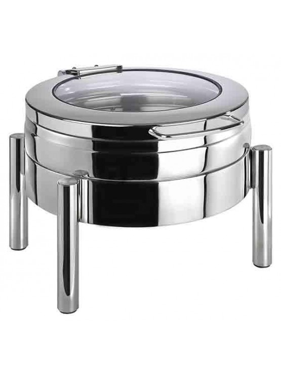 Chafing Dish Redondo Tampa Vidro - Indução | PREMIUM 