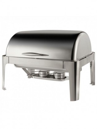 Chafing Dish Retangular com Tampa Roll Top