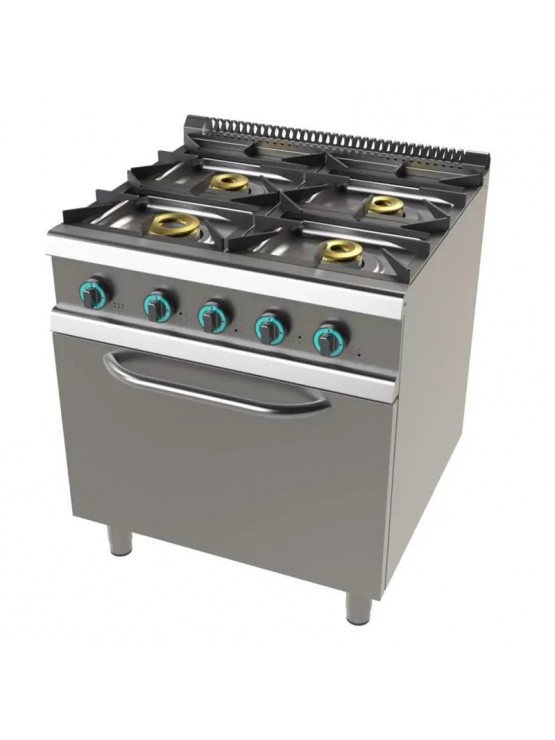 Fogão de 4 Queimadores e 1 Forno GN 2/1 - Gás - Junex - 900