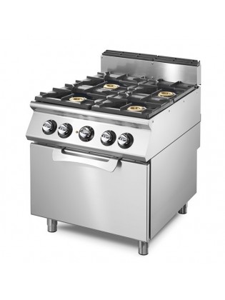 Fogão de 4 Queimadores e 1 Forno GN 2/1 - Gás - 900