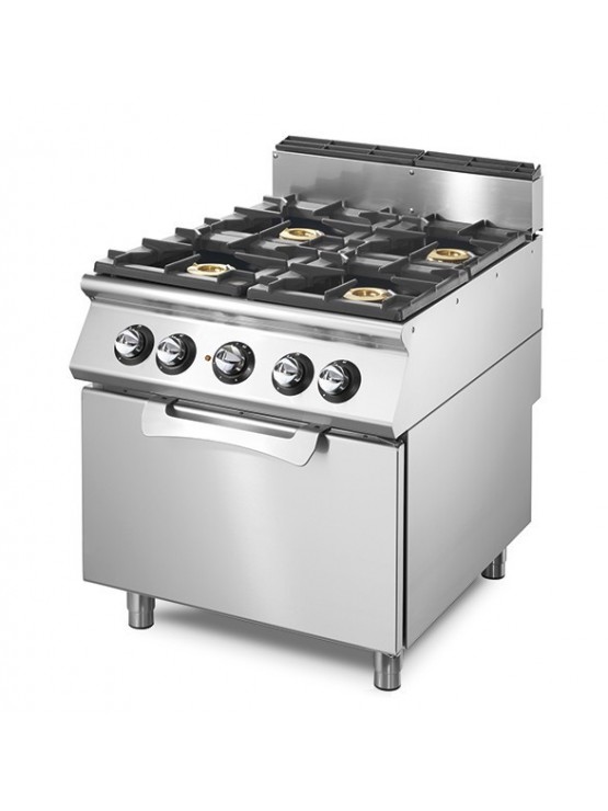 Fogão de 4 Queimadores e 1 Forno GN 2/1 - Gás - 900